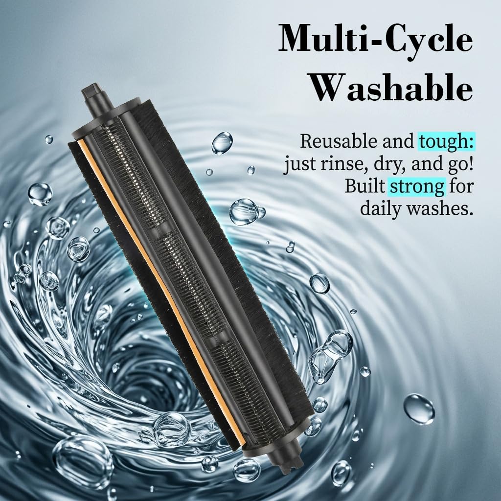 HASTHIP TriCut Replacement Main Brush for Dreame and MOVA Vacuums, Washable Anti-Tangle Design