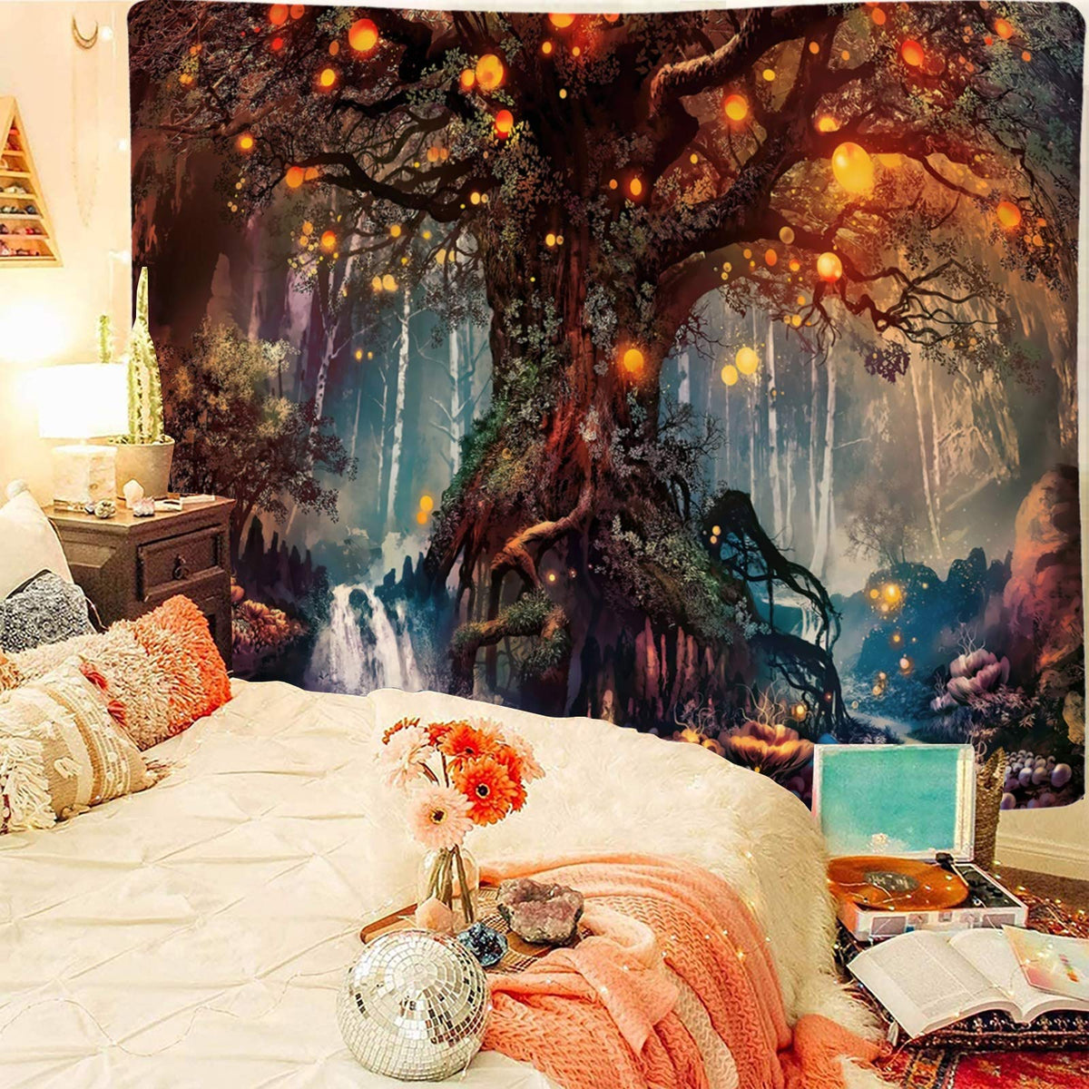 HASTHIP Wall Tapestry for Bedroom and Living Room featuring 150x100 cm Canvas Art | Easy Install Boho Decor