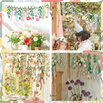 HASTHIP Flower Garland for Party and Nursery Decor featuring Double Sided Design and 14.9 in Colorful Paper Flowers | Eco Friendly Wall Hanging Decoration