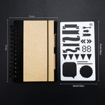 HASTHIP Journal Stencil Set for DIY Art and Scrapbook Projects with 20 PCS 4x7 in PET Templates | Safe for Kids and Adults