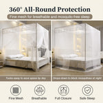 HASTHIP Single Princess Style Mosquito Net Canopy with Breathable Polyester Mesh for Bedroom