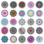 HASTHIP Mandala Art Stickers for DIY Crafts featuring 50 pcs waterproof vinyl decals | reusable and residue free