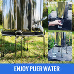 HASTHIP Beverage Dispenser Spigot with Leak Proof Seal and Ergonomic Handle | 304 Stainless Steel Tap for Jars and Drink Containers