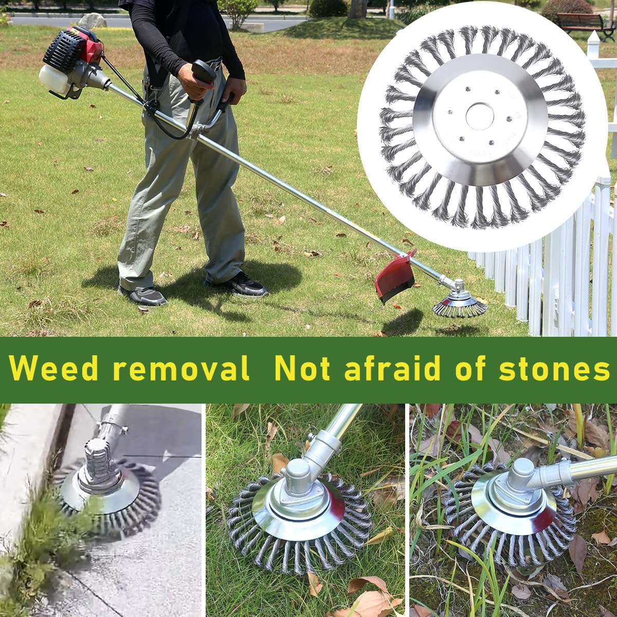 HASTHIP Weeder Head for Universal Grass Trimmer with Multi Prongs Stainless Steel 6 in Blade | Efficient Weed Cutting