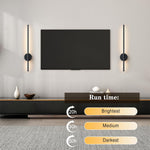 HASTHIP® 3-Color LED Wall Sconce 23.6in Luxury Golden Finish Modern Wall Stick Light Set, Dimmable Wall Lamp with Remote & Touch Control, USB Rechargeable Wall Lamp