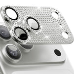 HASTHIP® Protector de Lente de Cámara para iPhone 17 Pro MAX 6.9 Pulgadas,Vidrio Templado 9H con Marco Aleación Aluminio Brillante,Cobertura Completa Antirrayas Compatible con Funda - Plata