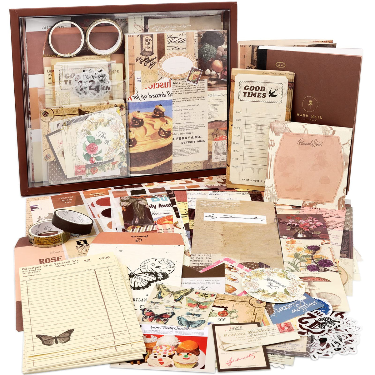 HASTHIP DIY Journaling Kit for Scrapbooking with 129 pcs A5 Notebook and Stickers | Creative Gift for Teen Girls