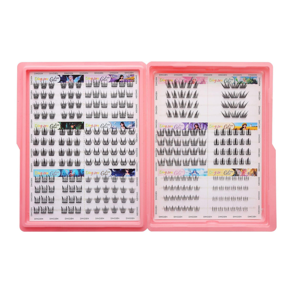 HASTHIP® Pestañas Autoadhesivas sin Pegamento, Manga Lash Cluster Voluminosa, Natural y Reutilizable, Fáciles de Aplicar, Suave Banda Invisible, Look Flawless 24H
