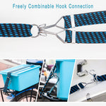 4Pcs 3.3ft Luggage Strap for Motorcycle Bike with Metal Hooks, High Elasticity Bungee Cord Elastic Rope