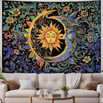 HASTHIP® Tapiz psicodélico de sol y luna