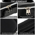 HASTHIP Canvas Pencil Case for School with 4 Layer Compartments and Combination Lock | Black 2PCS