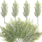 HASTHIP Artificial Snow Frosted Pine Branches for Christmas Decor with Bendable Stems | 24PCS 13.7 in