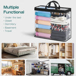 HASTHIP Clothes Storage Bags for Wardrobe Organization with Zipper Handle 45x38x13cm | Clear Waterproof PVC Dustproof Garment Bags