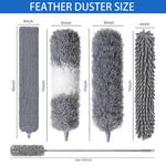 HASTHIP Microfiber Duster Set for Home Cleaning with 1.2 m Extendable Handle & 5 Heads | Reusable