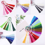 HASTHIP Tassels for Sarees Pallu and DIY Crafts with Loop 152 Pcs in 38 Colors | Polyester