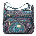 HASTHIP® Bolso Bandolera Mujer Nylon Impermeable Estilo Kipling Mini Crossbody Bag con Múltiples Compartimentos y Correa Ajustable para Viaje y Uso Diario (10.2x3.9x8.2 inch)