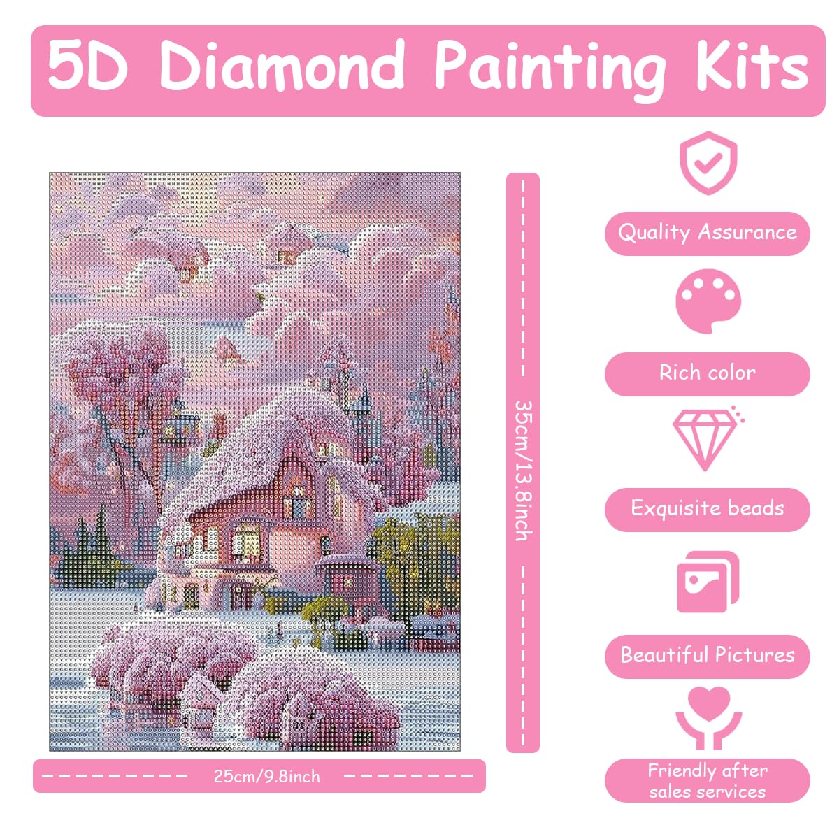 HASTHIP Diamond Painting Kit for Wall Decoration with 12x16 in 5D Canvas | Gift for Adults and Kids