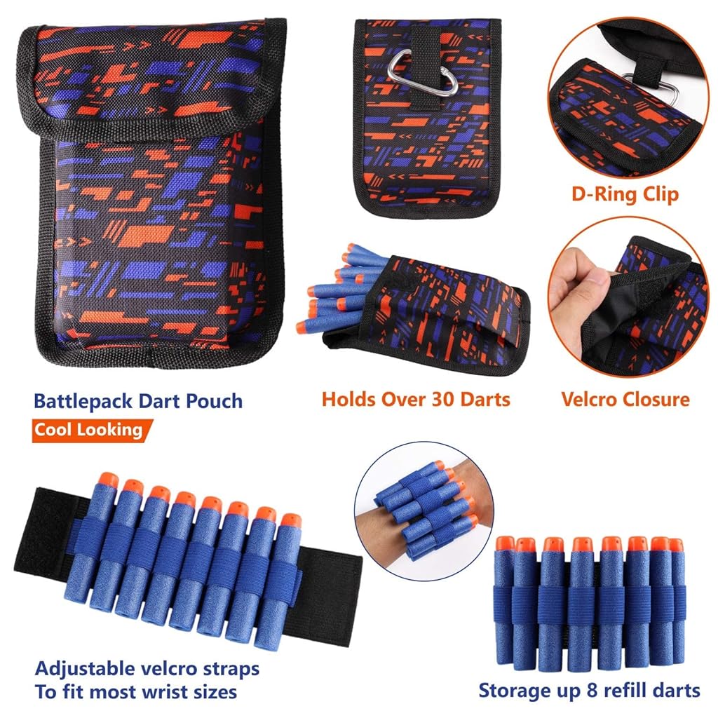HASTHIP® PATPAT Kit de Chaleco Táctico para Jóvenes, Equipo de Lanzadores para Niños y Niñas, Set de Lanzadores para Niños de 6 Años Regalos de Cumpleaños y Navidad - Naranja