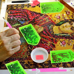 HASTHIP Diamond Painting Tools Kit for 5D DIY Crafts with 9 Pens and 28 Grid Box | Without Diamonds