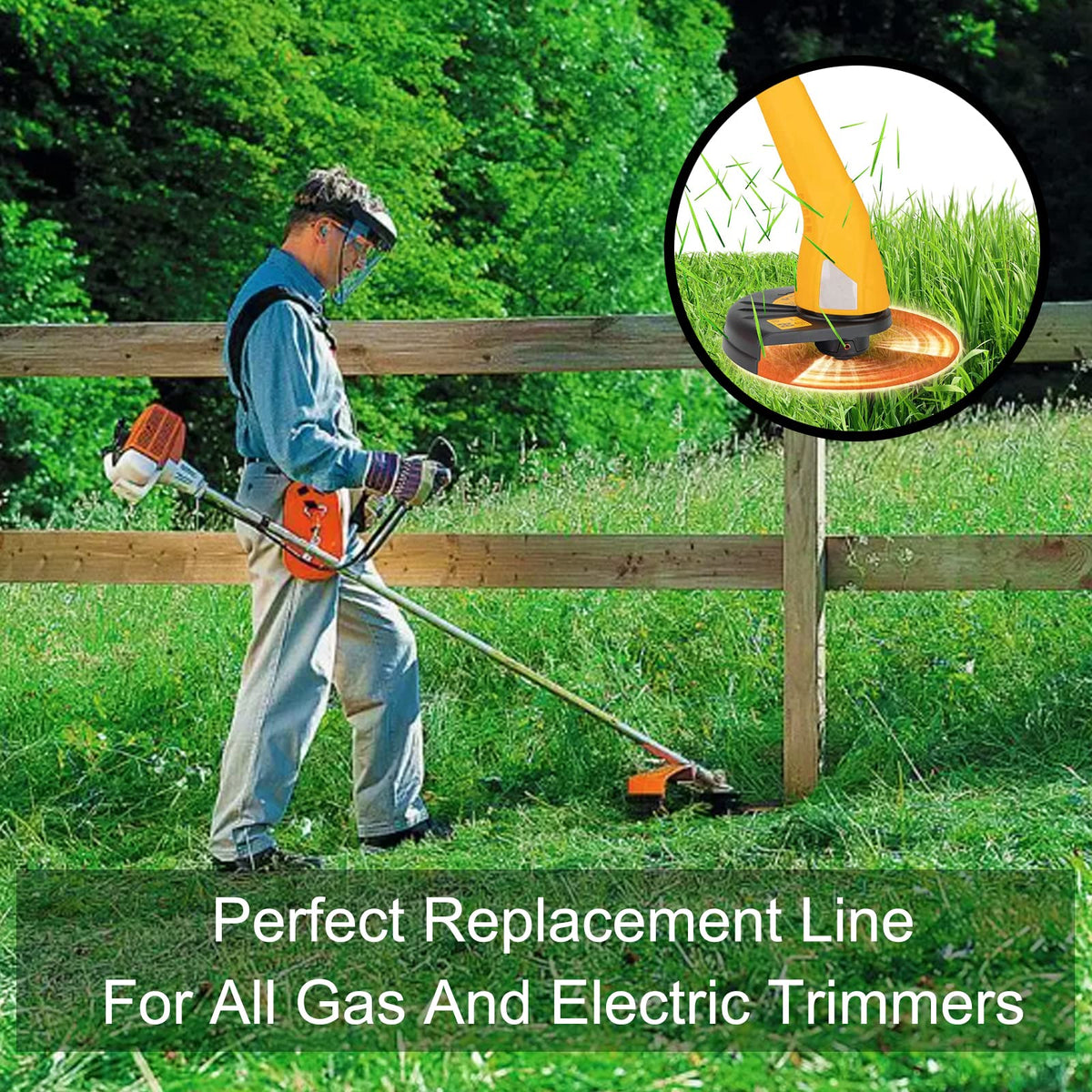 HASTHIP String Trimmer Line 2.4mm x 100m for Weed Trimming with Universal Fit | Nylon Rope
