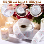 HASTHIP Warning Label Sticker for Candle Jars featuring 500 sheets | Self-Adhesive 1.5 inch