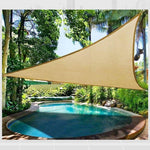HASTHIP Sun Shade Sail for Backyard and Camping with 118 in Triangle Canopy & D Rings | Beige HDPE Outdoor Cover