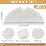 HASTHIP® 4Pcs Replenishment Kit Mop Cloth for Drea*me D9/D9 Pro/D9 Max /F9/F9 Pro/L10 Pro Robot Vacuum Cleaner, Replacement Accessories Cleaning Tools Washable and Reuseable Absorbent Mop Pad