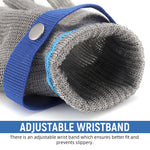 HASTHIP® 1 Pair Work Gloves Stainless Steel Mesh Glove Anti-Cut Work Gloves Stainless Steel Mesh Glove Puncture Proof Safety Glove for Fish Handling, Meat Processing, Metalworking, Gardening