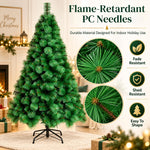 HASTHIP 5 Pies Artificial Christmas Tree with Realistic Green Pine Needles and Detachable Metal Stand