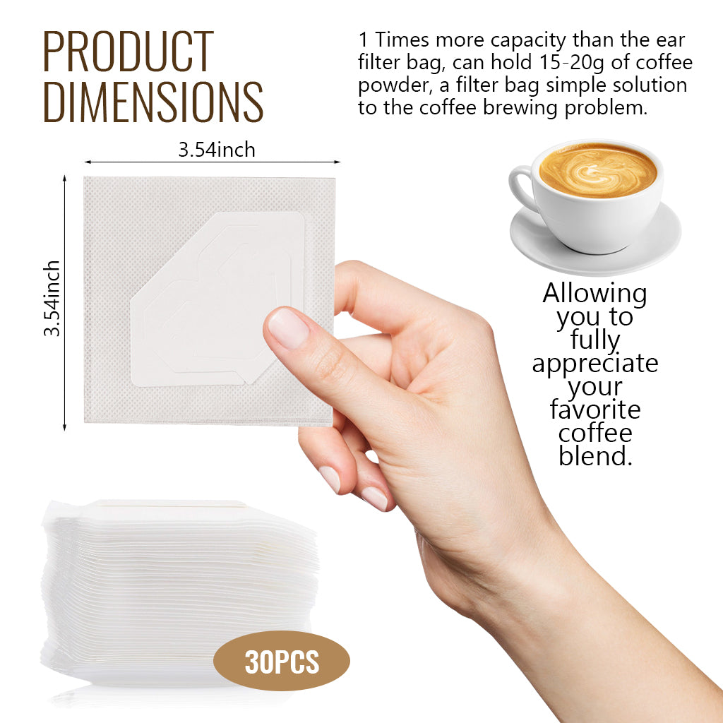 HASTHIP® Portable Coffee Filter Bag with Hanging Ear Design,