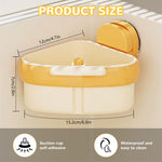 HASTHIP Triangular Kitchen Sink Drain Basket with Strong Suction Cups and Press-Release Emptying