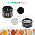 HASTHIP® Kitchen Herb Grinder Spice Mill Metal Grinder with Precision Teeth 4-Layer Fine Herb Grinder Boutique Zinc Alloy Kitchen Grinder for Herbs & Spices