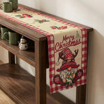 HASTHIP Plaid Snowflakes Christmas Table Runner in Linen Fabric for 4 to 6 Person Tables