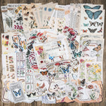 200pcs Vintage Journal Supplies Pack for Scrapbook Supplies Art Journaling Bullet Junk Journal Planners DIY Paper Stickers Craft Kits Notebook Collage Album Aesthetic, Gold