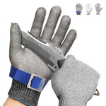 HASTHIP® 1 Pair Work Gloves Stainless Steel Mesh Glove Anti-Cut Work Gloves Stainless Steel Mesh Glove Puncture Proof Safety Glove for Fish Handling, Meat Processing, Metalworking, Gardening