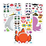 HASTHIP® Make-a-Face DIY Animal Stickers Set for Kids, Creative Character Sticker Sheets with 3D Animal Faces, Flexible PVC Vinyl Craft Stickers for Decorating Notebooks, Gifts, and Party Supplies Use