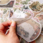 60PCS Stickers Set Vintage Stickers Journal Diary Paper Stickers for Scrapbook Decorative Scrapbooking Self-Adhesive Tropical Plants Stickers for DIY Embellishment Supplies
