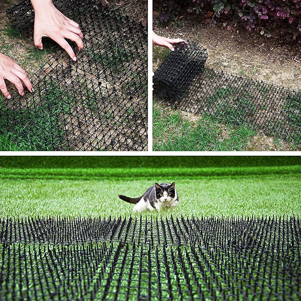 HASTHIP® Alfombrilla Repelente para Gatos y Perros, Tapete con Pinchos Plástico Antirayaduras, Mat Disuasorio Cortable 78''x11'', Protector Sofá, Jardín, Ventana, Entrenamiento Mascotas