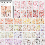 HASTHIP® 50 Sheets Vintage Washi Stickers, Scrapbook Stickers for Junk Journals, Aesthetic Sticker Book for Journaling Supplies, Art Bullet Journals, Scrapbooking and Paper Work, Home Decor