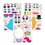 HASTHIP® Make-a-Face DIY Animal Stickers Set for Kids, Creative Character Sticker Sheets with 3D Animal Faces, Flexible PVC Vinyl Craft Stickers for Decorating Notebooks, Gifts, and Party Supplies Use