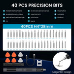 HASTHIP® Electric Screwdriver Set, Rechargeable Mini Screwdriver Set, 50 in 1 Power Repair Tool Kit with Torque and Power Display,