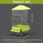 HASTHIP® No Mess Parrot Automatic Feeder Anti-Scattering Bird Feeder for Cage Bird Food Bowl