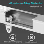 HASTHIP® Curtain Track, Aluminum Alloy Ceiling Curtain Track, Ceiling Track for Curtains, Room Divider Curtain Rods, Curtain Track Rail Set with Silent Roller Hooks (Grey, 33.46-59In)