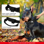 HASTHIP® Tactical AirTag Dog Collar, 2 in 1 AirTag Dog Collar, with Handle & D Ring Heavy Duty Dog Colla, Adjustable Air Tag Accessories Pet Collar for Small Medium Large Dogs(Neck Size 42-52CM)