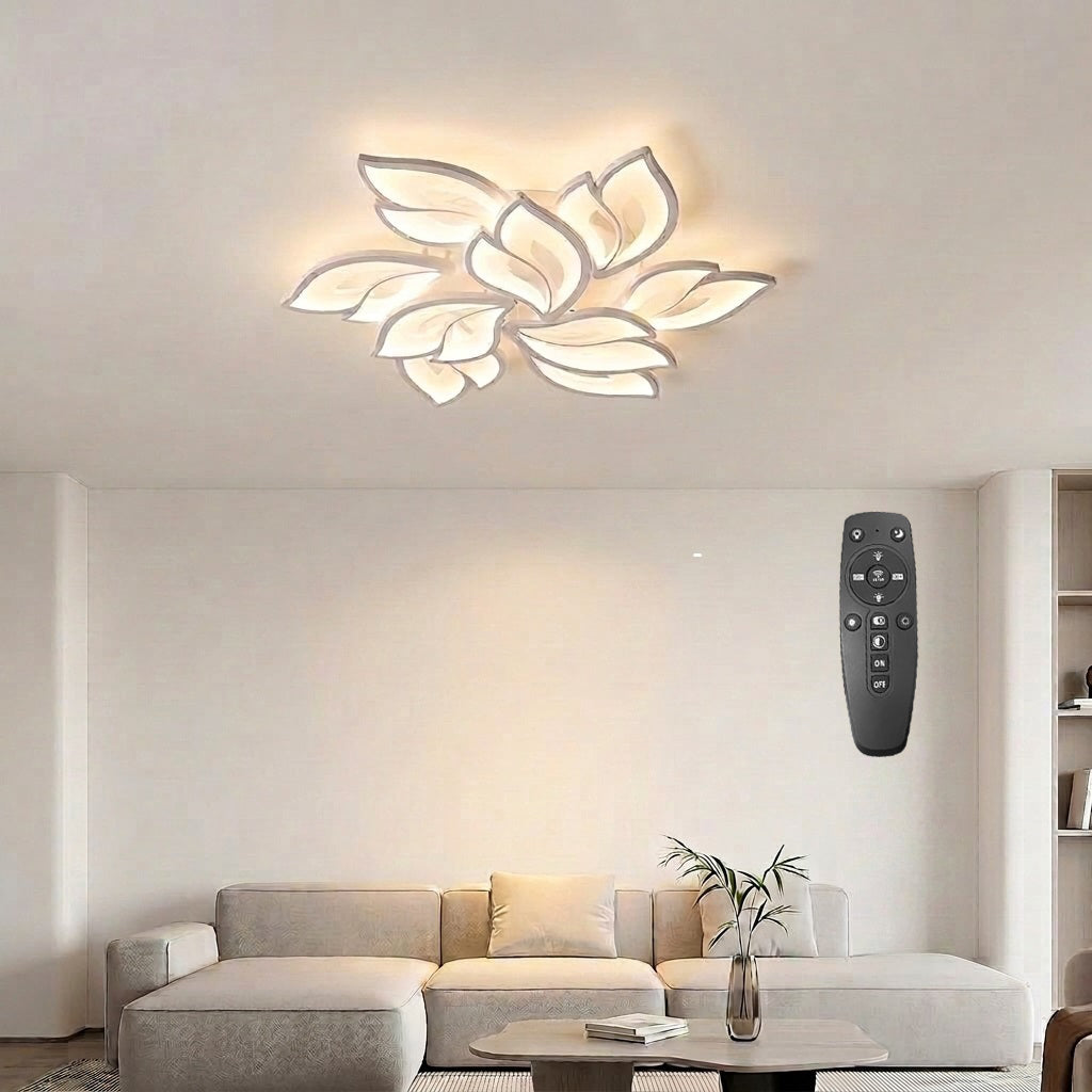 HASTHIP Modern LED Flush Mount Ceiling Light with Remote Control