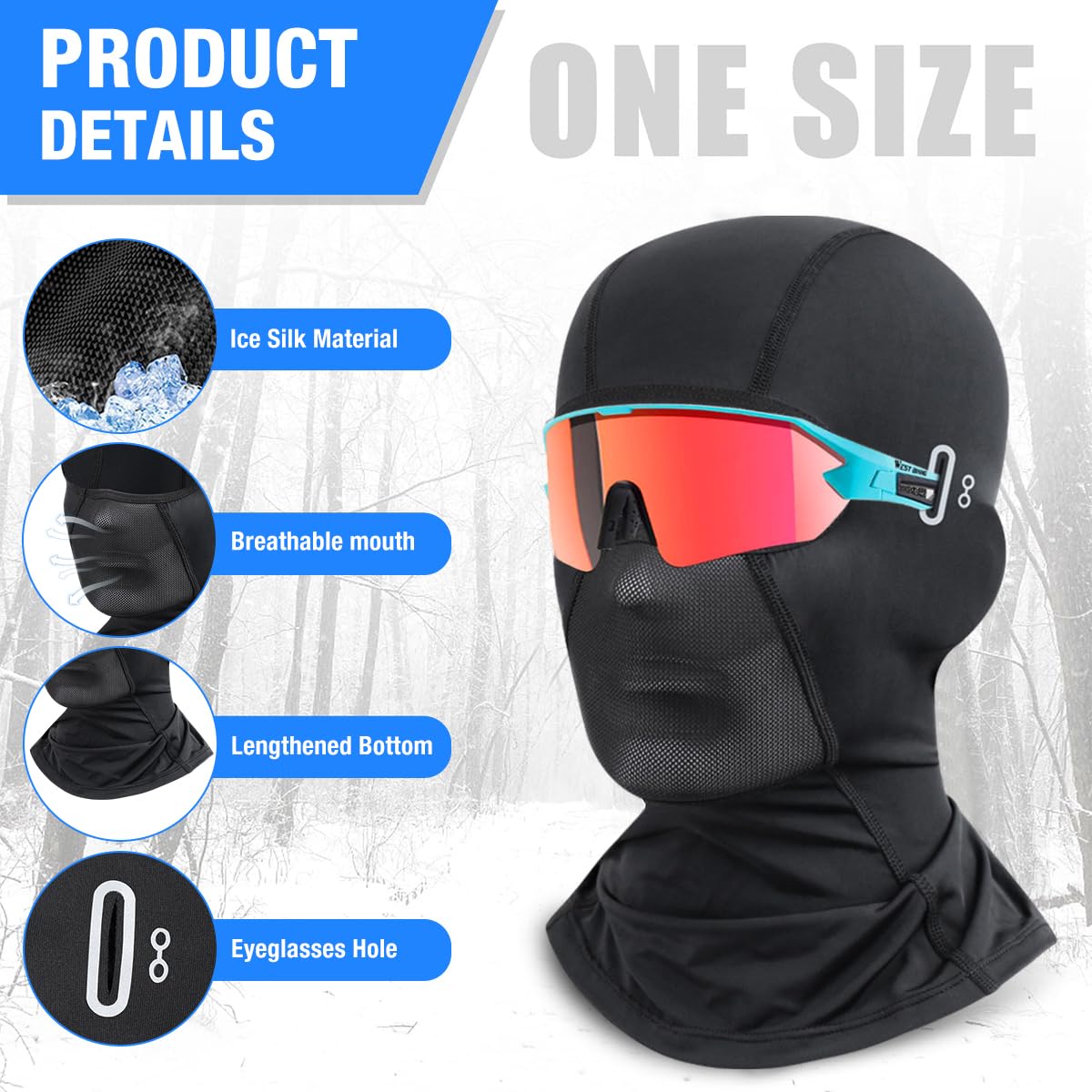 HASTHIP Silk Balaclava Face Mask for Riding