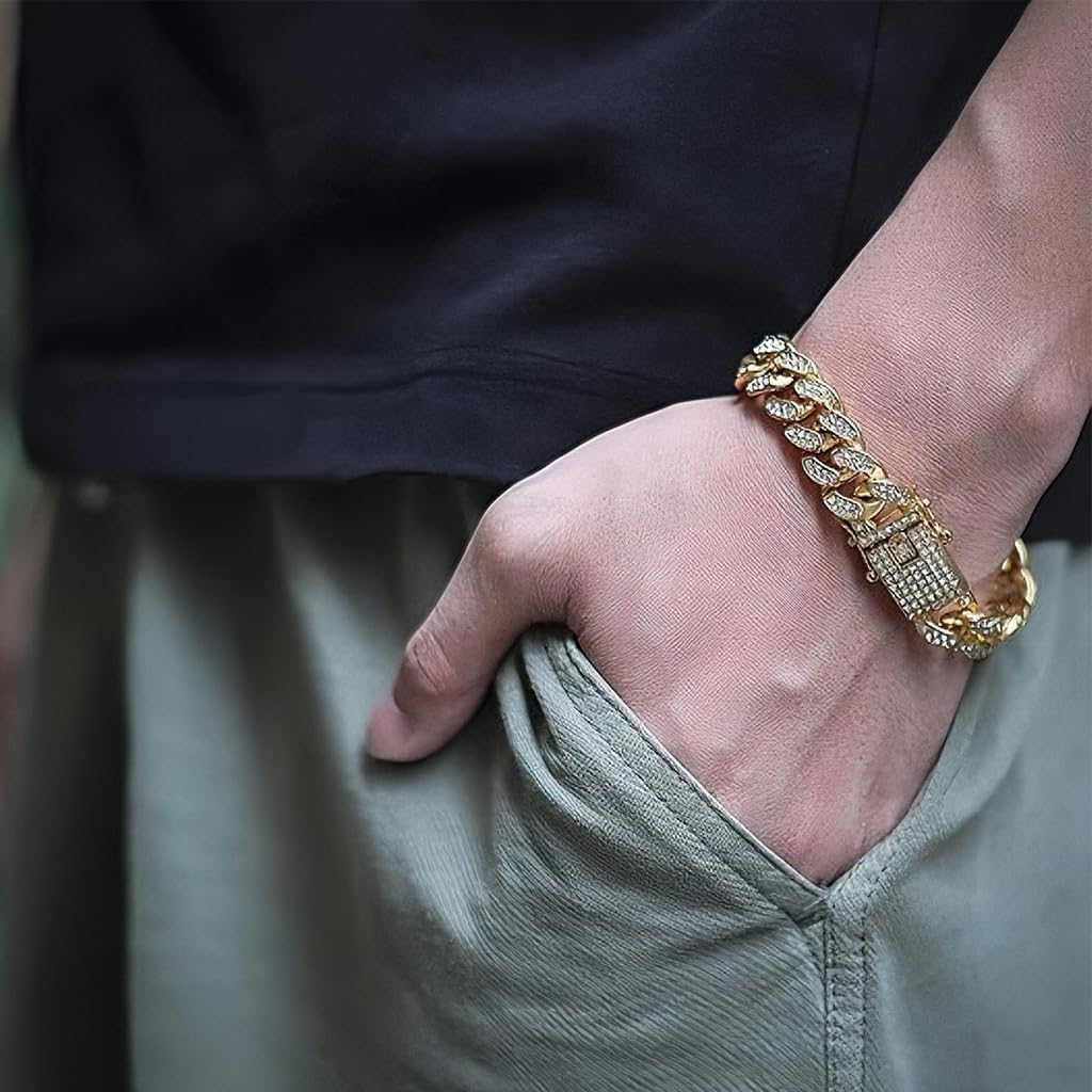 HASTHIP Men's Layered Chain Bracelet