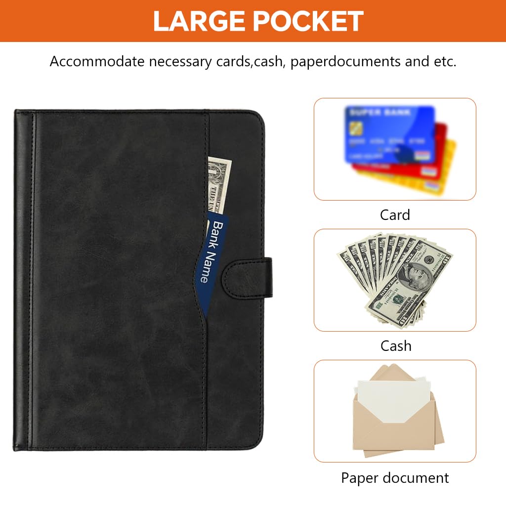 HASTHIP® Funda Universal para Tableta de 11-12.4 Pulgadas, Soporte Multiángulo con Cierre Folio, Protector Compatible con Galaxy Tab A9/A9+/Lenovo/iPad A16/OnePlus Pad, Funda de Cuero