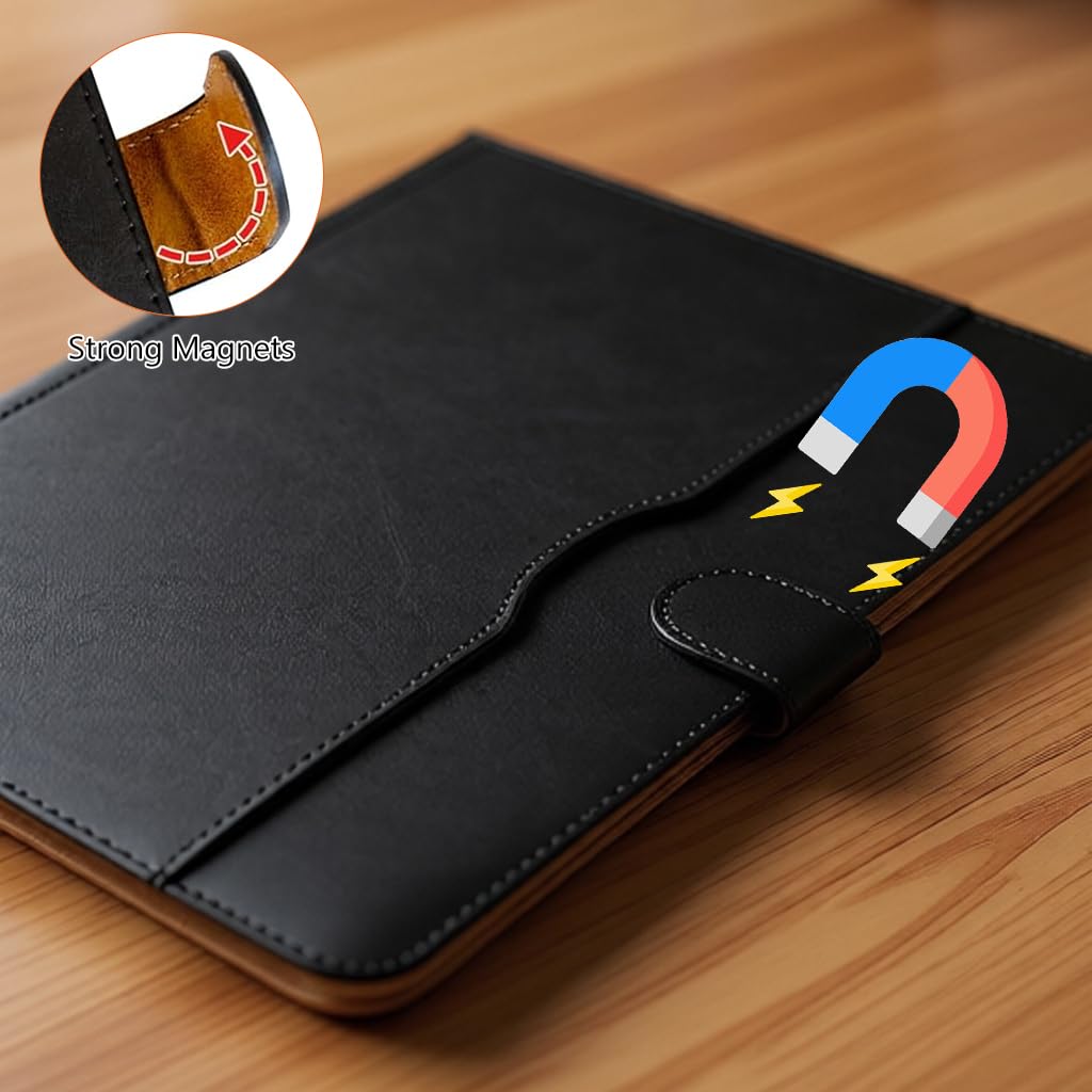HASTHIP® Funda Universal para Tableta de 11-12.4 Pulgadas, Soporte Multiángulo con Cierre Folio, Protector Compatible con Galaxy Tab A9/A9+/Lenovo/iPad A16/OnePlus Pad, Funda de Cuero