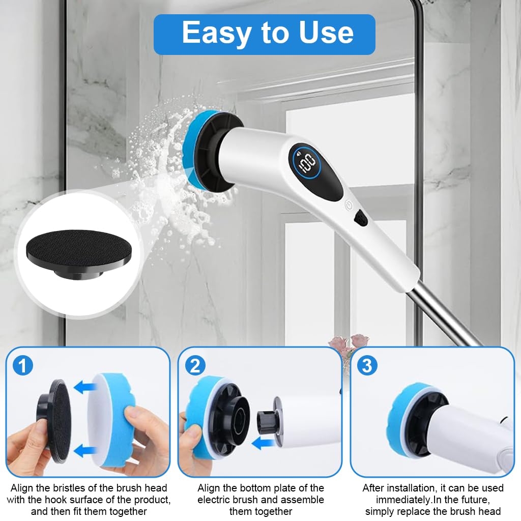 HASTHIP Replacement Hook & Loop Pad for Electric Scrubbers